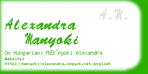 alexandra manyoki business card